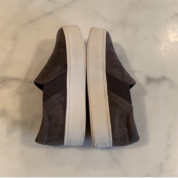 Vince Warren Slip-on Platform Grey Suede Sneaker - Picture 7 of 14